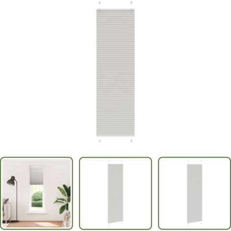 Estor gris claro - Estor Plisado gris claro 60x200 cm Tela Ancho 59,4 cm Poliéster