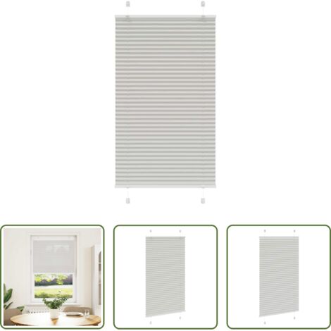 Estor gris claro -  Estor Plisado gris claro 80x100 cm Tela Ancho 79,4 cm Poliéster