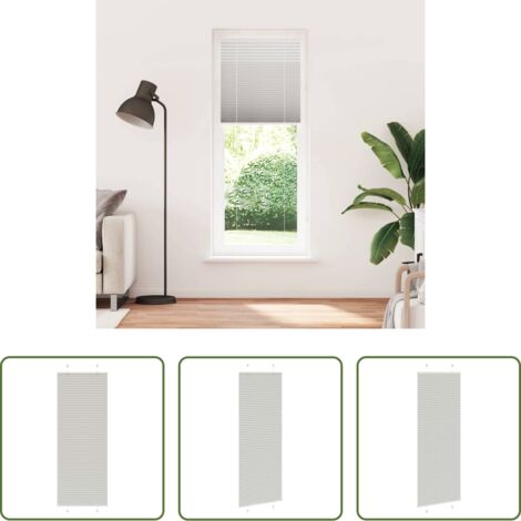 Estor gris claro -  Estor Plisado gris claro 80x200 cm Tela Ancho 79,4 cm Poliéster