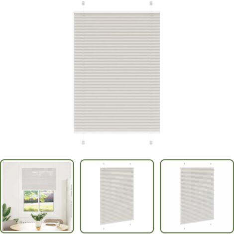 Estor gris claro -  Estor Plisado gris claro 95x100 cm Tela Ancho 94,4 cm Poliéster