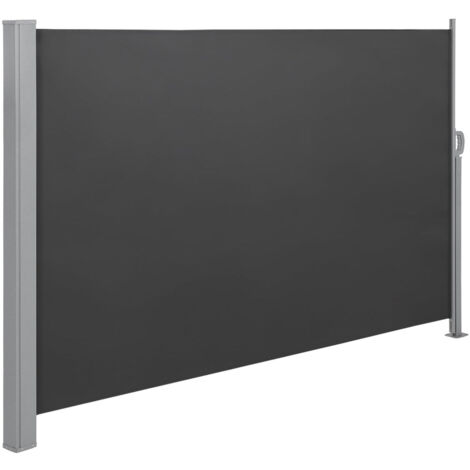 Estor lateral para protección visual de sombrilla de balcón y terraza 160 x 300 cm gris oscuro 120001842