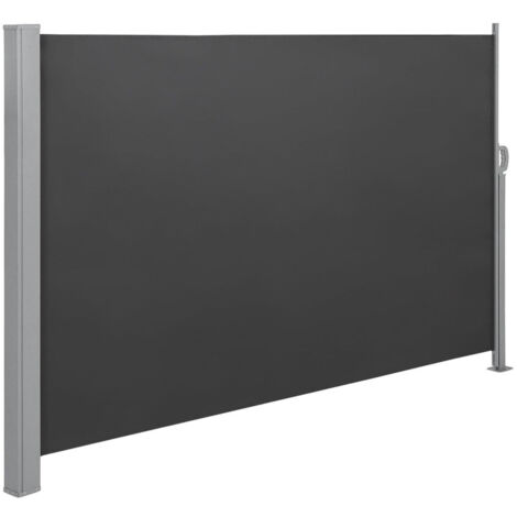 Estor lateral para protección visual de sombrilla de balcón y terraza 180 x 300 cm (alto x largo) gris oscuro antracita 120001841