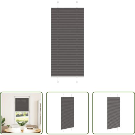 Estor negro -  Estor Plisado negro 65x100 cm Tela Ancho 64,4 cm Poliéster