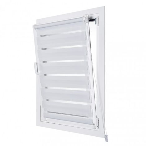 STORESDECO Estor translucido EasyFix, estores enrollables paraInstalación sin taladrar Blanco, 45 x 180cm