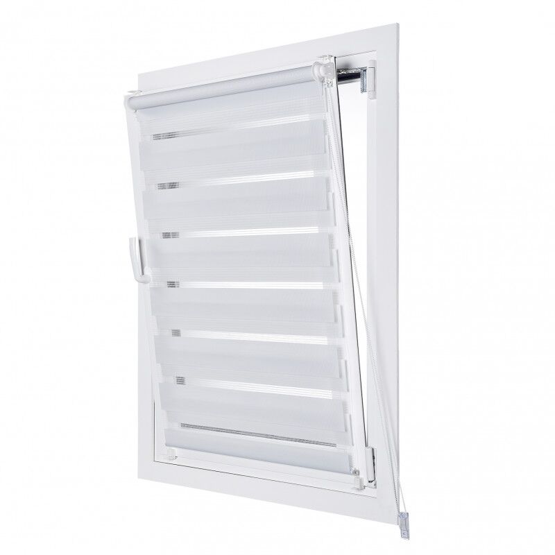

Estor Noche y Día EasyFix, instalación sin taladrar, Blanco 75x180cm - Blanco
