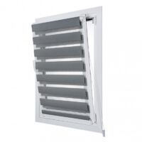 Estor Noche y Día EasyFix, instalación sin taladrar, Plata