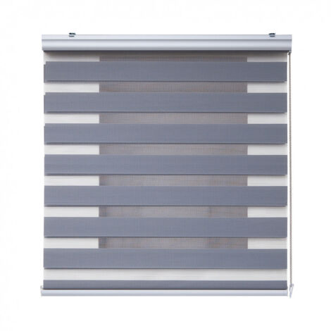Estor Noche y Día Plus con acabados Premium, Plata 60x250cm