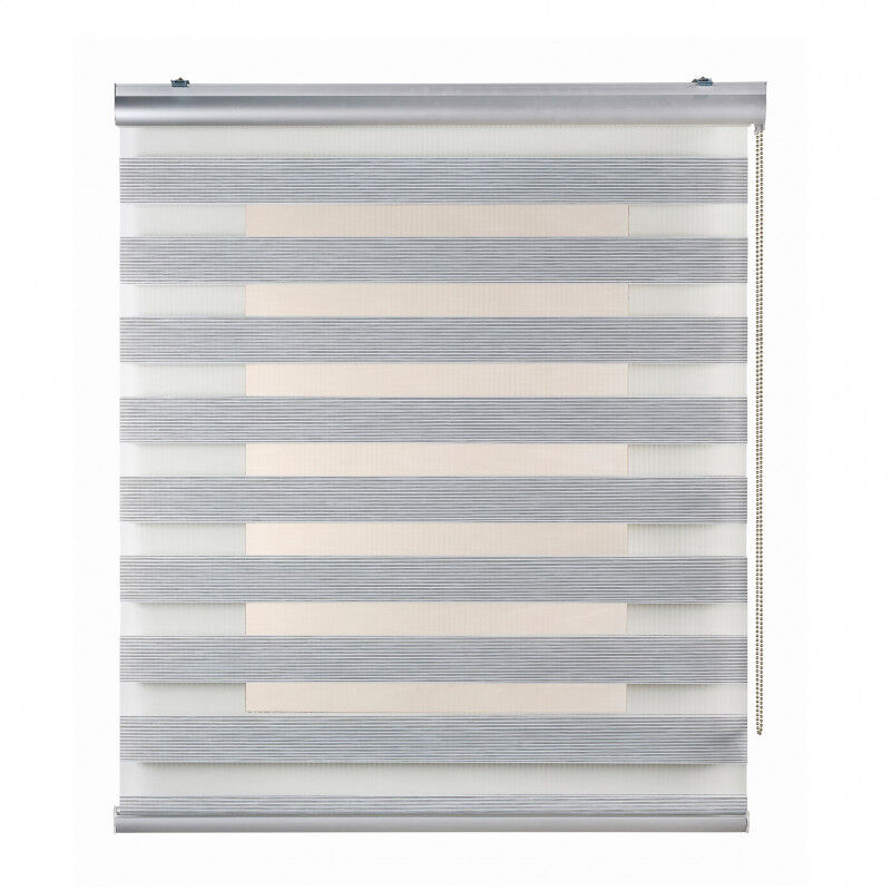 

Estor Noche y Día Plus, estor enrollable con acabados de aluminio Premium Gris, 140 x 250cm