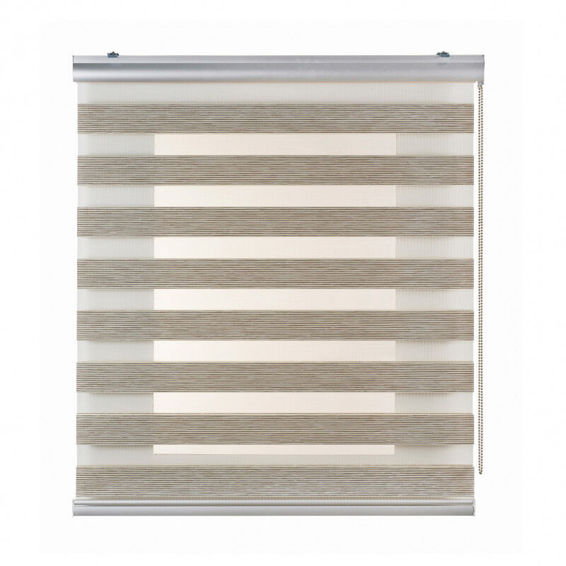 

Estor Noche y Día Plus, estor enrollable con acabados de aluminio Premium Beige, 60 x 250cm
