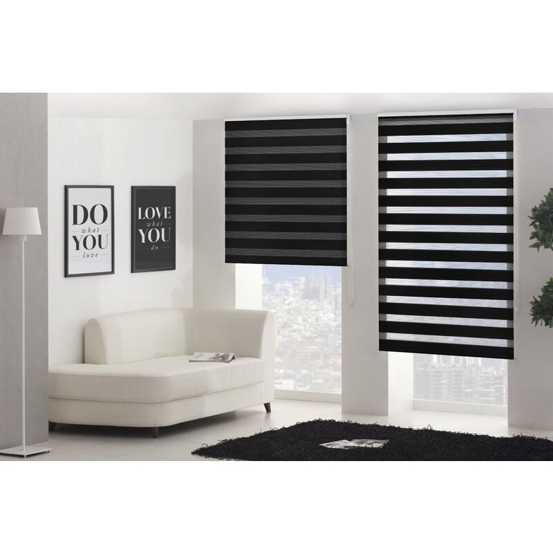 

Estor Noche y Dia traslucido negro - 100x250 cm (ancho x alto)