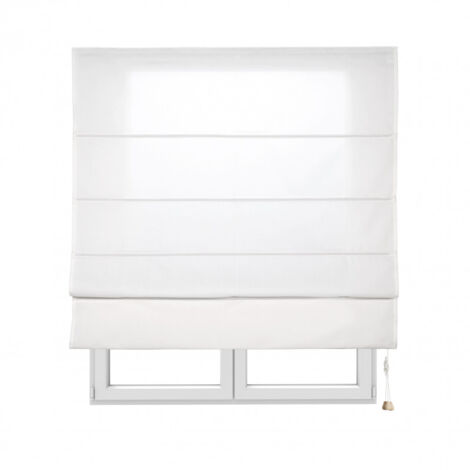 Estor Plegable con varillas, estor textil Crudo 60x175cm