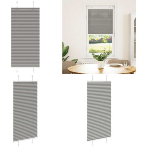 Estor Plisado Antracita 55x150 cm Tela Ancho 54,4 cm Poliéster - Estor antracita - Persiana de poliéster