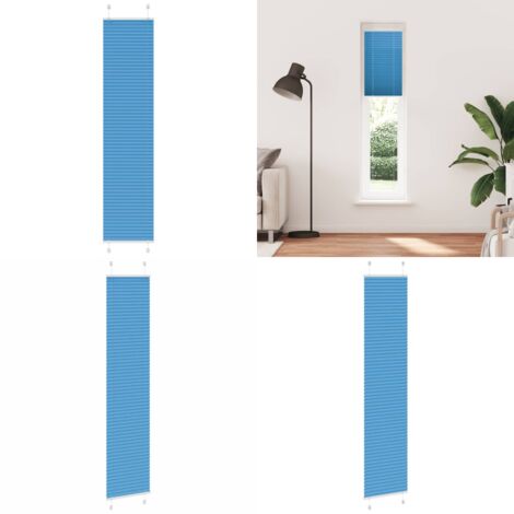 Estor Plisado azul 50x200 cm Tela Ancho 49,4 cm Poliéster - Persiana azul - Persiana plisada