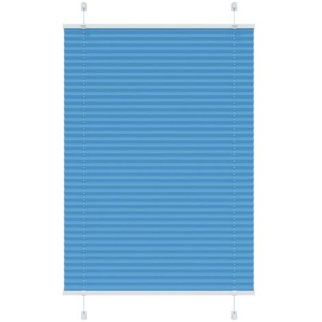 Estor Plisado azul 85x100 cm Tela Ancho 84,4 cm Poliéster vidaXL