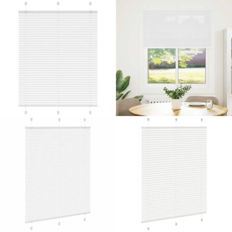 Estor Plisado blanco 105x150 cm Tela Ancho 104,4 cm Poliéster - Estor blanco - Persiana de poliéster