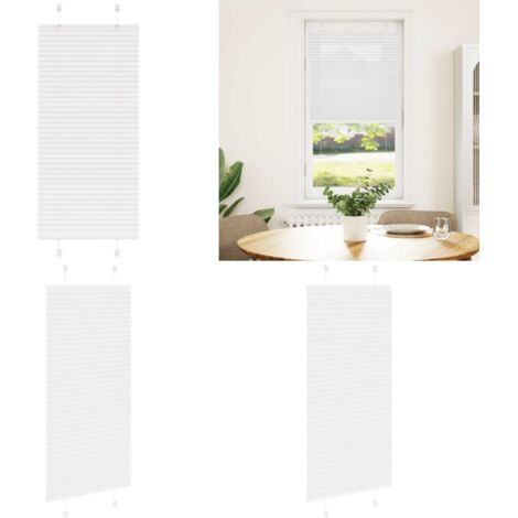 Estor Plisado blanco 55x100 cm Tela Ancho 54,4 cm Poliéster - Estor blanco - Persiana de poliéster