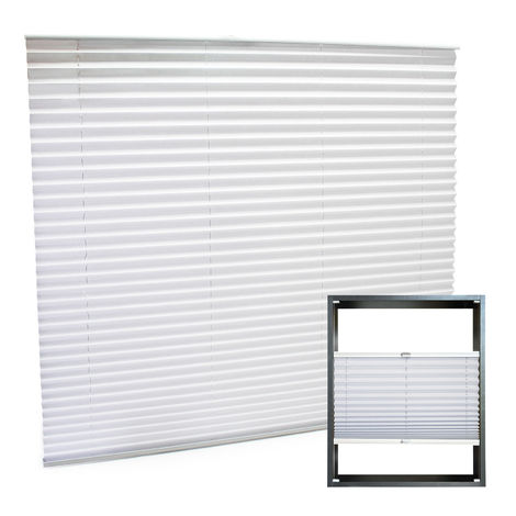 Estor plisado color blanco 100x100cm Persiana interior Cortina enrollable Celosía para ventana