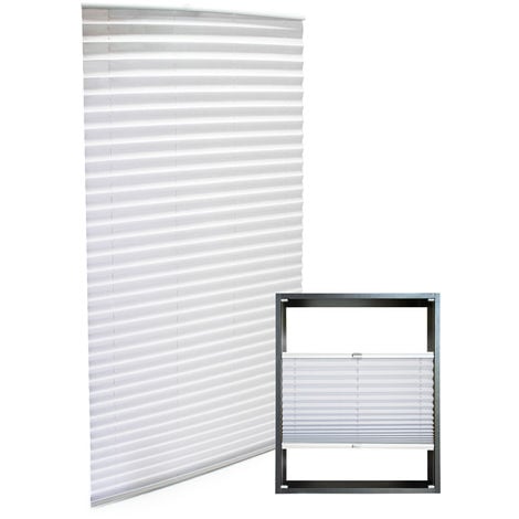 Estor plisado color blanco 100x200cm Persiana interior Cortina enrollable Celosía para ventana