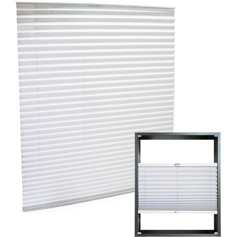 Estor plisado color blanco 70x100cm Persiana interior Cortina enrollable Celosía para ventana