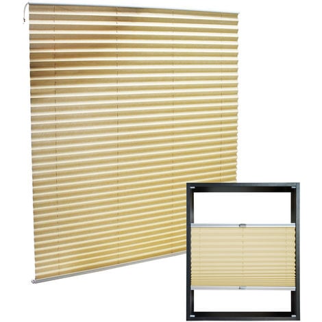 Estor plisado color crema 50x100cm Persiana interior Cortina enrollable Celosía para ventana