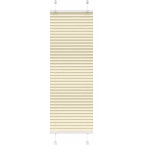 Estor Plisado crema 40x100 cm Tela Ancho 39,4 cm Poliéster