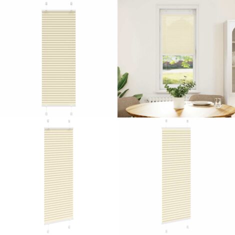 Estor Plisado crema 45x100 cm Tela Ancho 44,4 cm Poliéster - Estor plisado - Persiana de tela