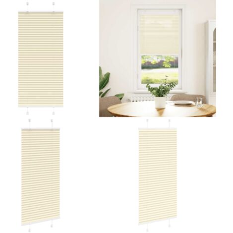 Estor Plisado crema 60x150 cm Tela Ancho 59,4 cm Poliéster - Persiana crema - Tela ancha