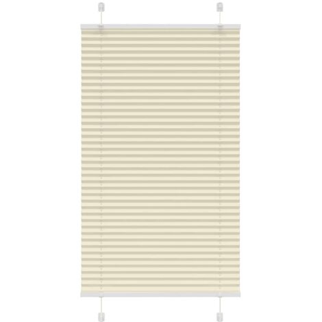Estor Plisado crema 75x100 cm Tela Ancho 74,4 cm Poliéster