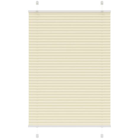Estor Plisado crema 90x150 cm Tela Ancho 89,4 cm Poliéster vidaXL