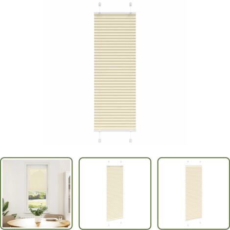 Estor plisado -  Estor Plisado crema 40x100 cm Tela Ancho 39,4 cm Poliéster