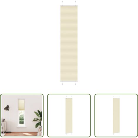 Estor plisado -  Estor Plisado crema 40x200 cm Tela Ancho 39,4 cm Poliéster