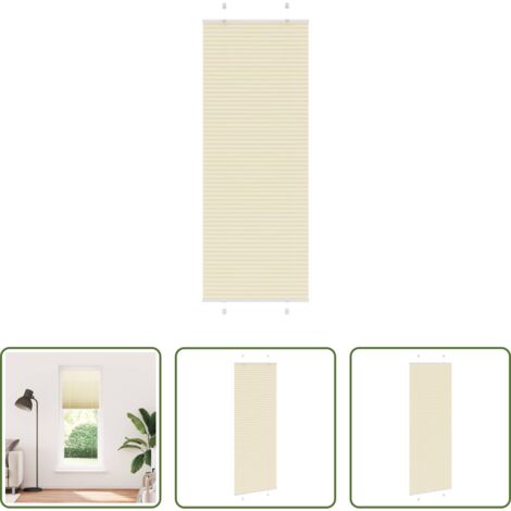 Estor plisado -  Estor Plisado crema 70x200 cm Tela Ancho 69,4 cm Poliéster