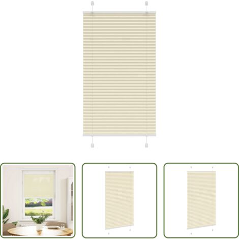 Estor plisado -  Estor Plisado crema 80x100 cm Tela Ancho 79,4 cm Poliéster