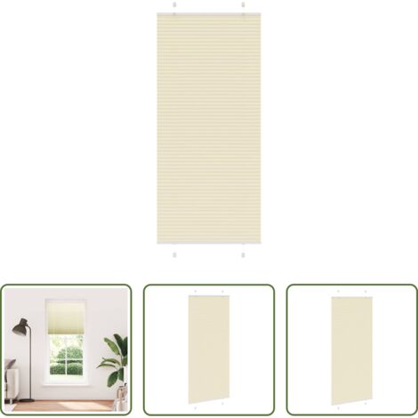 Estor plisado -  Estor Plisado crema 85x200 cm Tela Ancho 84,4 cm Poliéster