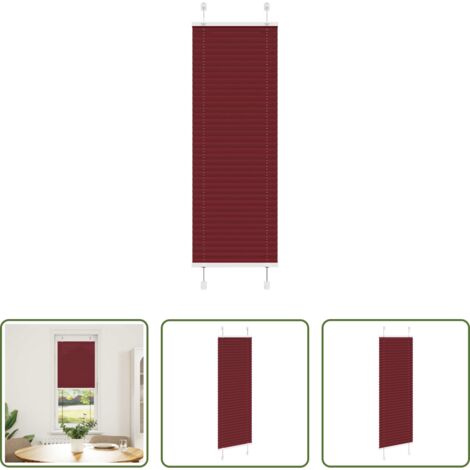 Estor plisado -  Estor Plisado rojo burdeos 40x150 cm Tela Ancho 39,4 cm