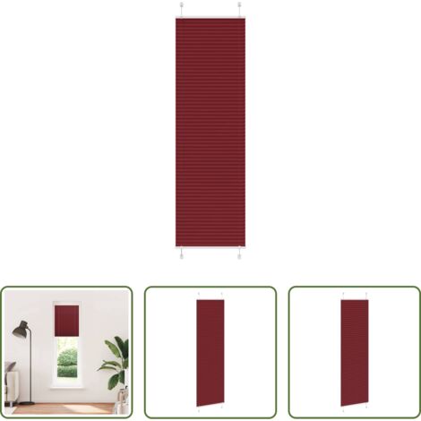 Estor plisado - Estor Plisado rojo burdeos 60x200 cm Tela Ancho 59,4 cm