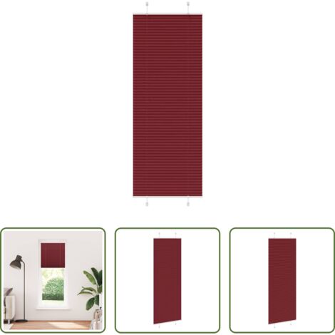 Estor plisado -  Estor Plisado rojo burdeos 70x200 cm Tela Ancho 69,4 cm