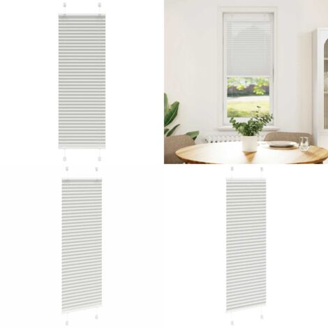 Estor Plisado gris claro 40x100 cm Tela Ancho 39,4 cm Poliéster - Persiana plisada - Persiana de poliéster