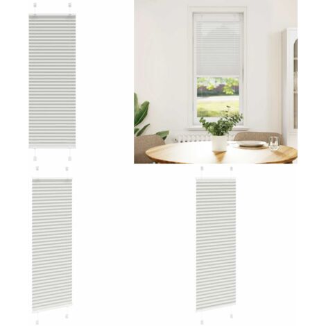 Estor Plisado gris claro 40x150 cm Tela Ancho 39,4 cm Poliéster - Estor gris claro - Persiana de poliéster