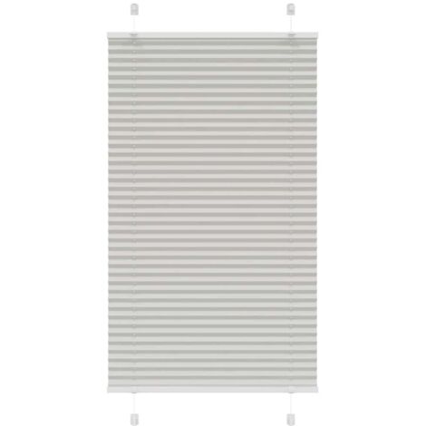 Estor Plisado gris claro 70x150 cm Tela Ancho 69,4 cm Poliéster