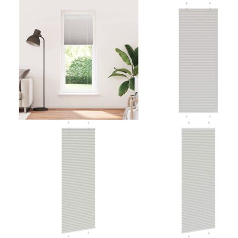Estor Plisado gris claro 70x200 cm Tela Ancho 69,4 cm Poliéster - Estor gris claro - Persiana de poliéster