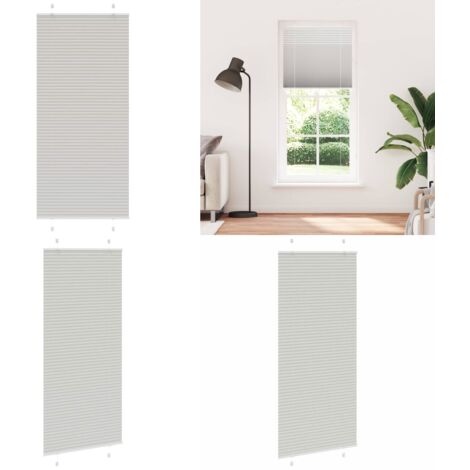 Estor Plisado gris claro 90x200 cm Tela Ancho 89,4 cm Poliéster - Persiana plisada 90x200 cm - Persiana plisada poliéster