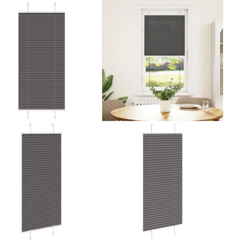 Estor Plisado negro 55x100 cm Tela Ancho 54,4 cm Poliéster - Persiana negra - Persiana de poliéster