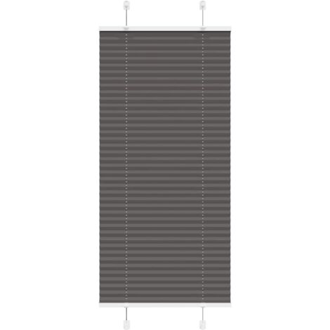 Estor Plisado negro 55x150 cm Tela Ancho 54,4 cm Poliéster