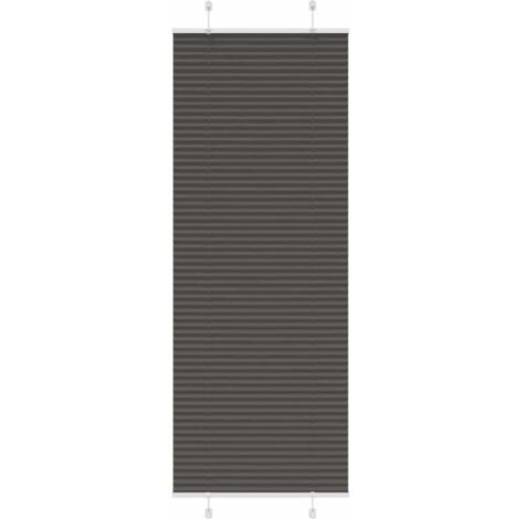 Estor Plisado negro 80x200 cm Tela Ancho 79,4 cm Poliéster vidaXL