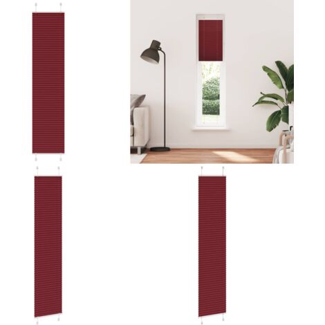 Estor Plisado rojo burdeos 45x200 cm Tela Ancho 44,4 cm - Estor plisado - Privacidad