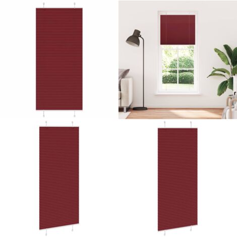 Estor Plisado rojo burdeos 85x200 cm Tela Ancho 84,4 cm - Estor plisado - Privacidad
