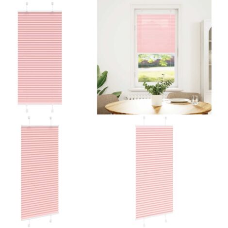Estor Plisado rosa 55x100 cm Tela Ancho 54,4 cm Poliéster - Persiana plisada - Persiana de poliéster