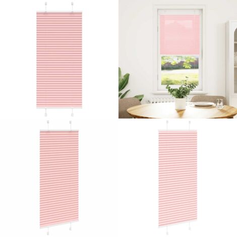 Estor Plisado rosa 60x100 cm Tela Ancho 59,4 cm Poliéster - Persiana plisada - Persiana de poliéster