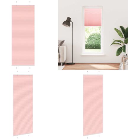 Estor Plisado rosa 80x200 cm Tela Ancho 79,4 cm Poliéster - Persiana plisada - Persiana de poliéster